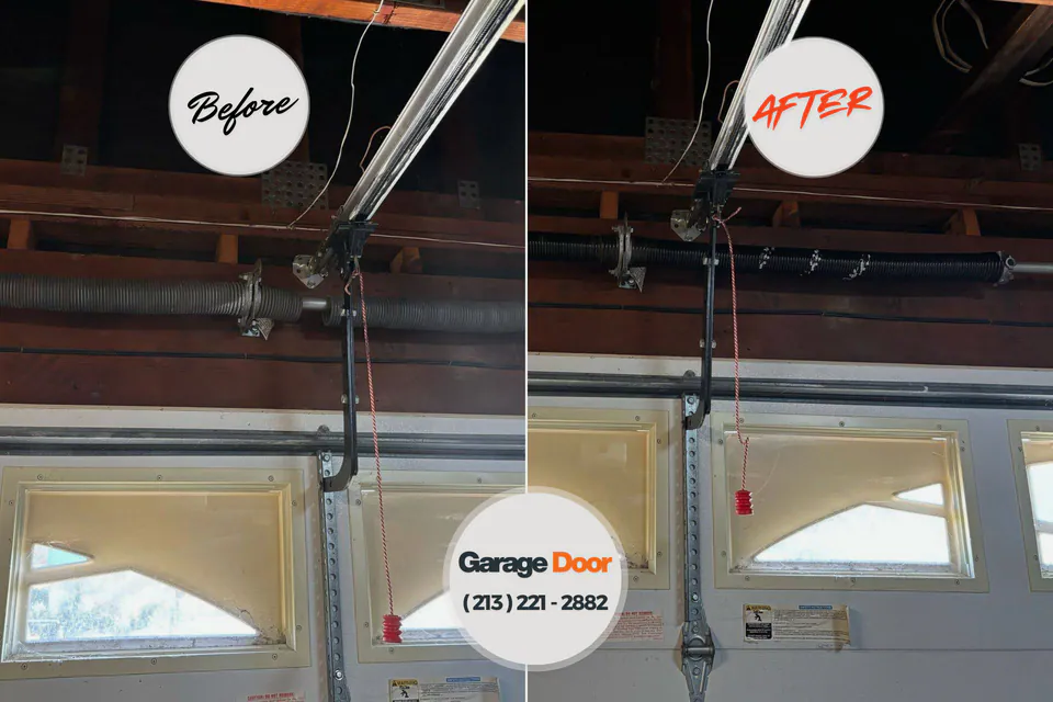 Before and after: garage door repair Dry Ridge, KY